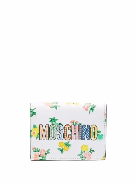 Moschino кошелек с цветочным принтом и логотипом