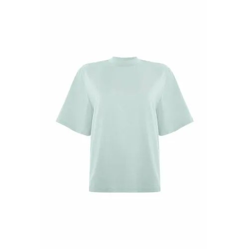 Футболка THEONE by Svetlana Ermak, хлопок, однотонная, размер xl/xxl, голубой