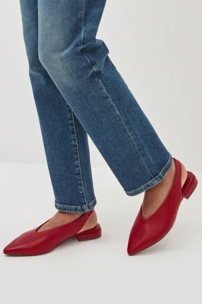 Кожаные туфли на плоском каблуке Forever Comfort Next, красный