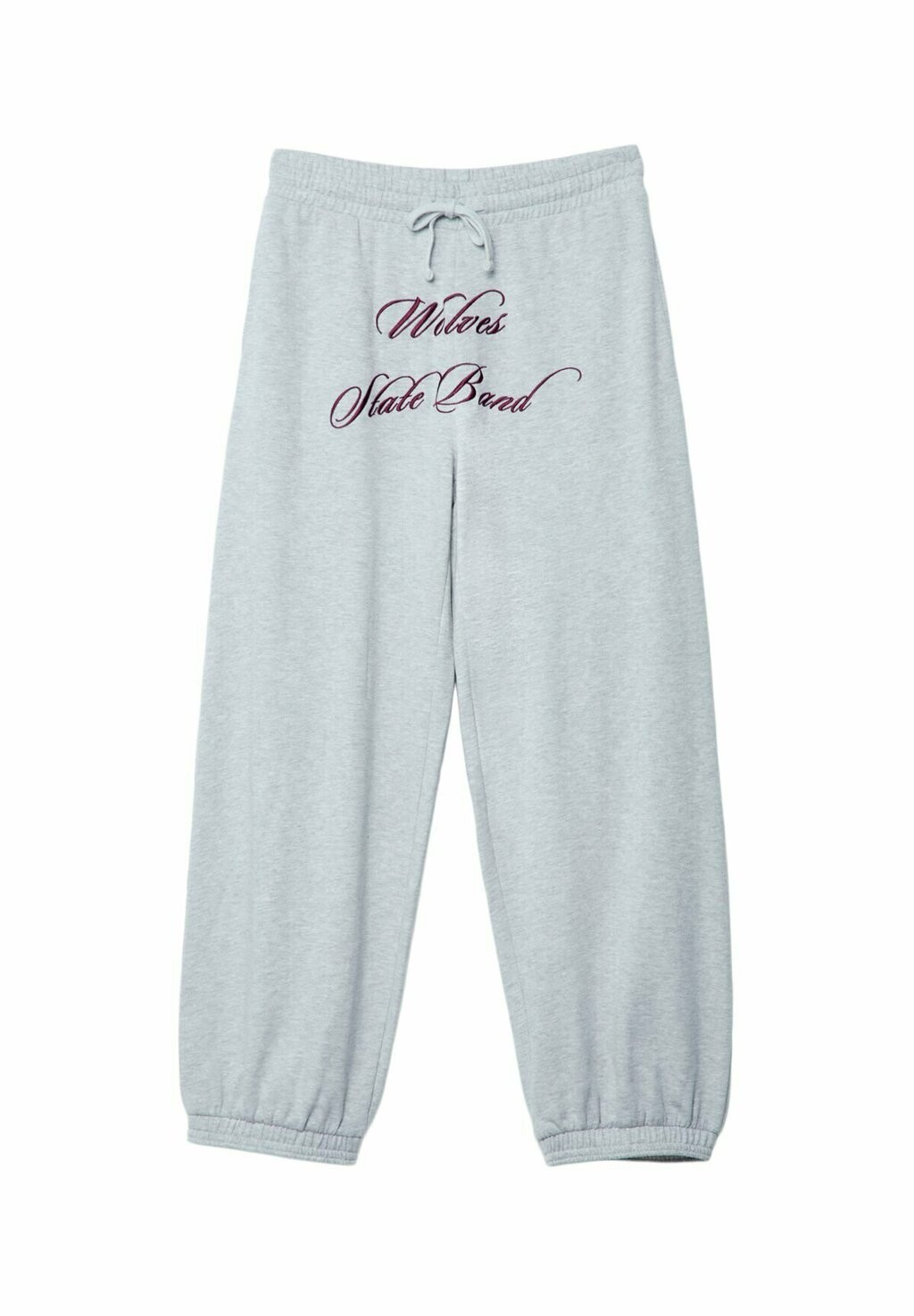 Спортивные брюки EMBROIDERED JOGGERS Stradivarius, серый