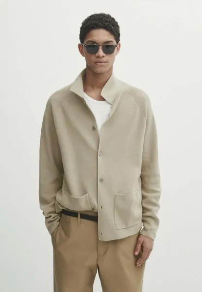 Кардиган BUTTONED WITH POCKETS Massimo Dutti, цвет beige