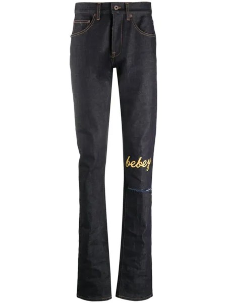 Off-White джинсы Bebey Selvedge из коллаборации с Theophilus London, синий