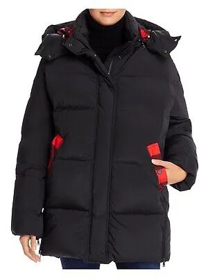 WOOLRICH Женская черная зимняя куртка с пуговицами и пуговицами с боковыми шлицами Пальто S