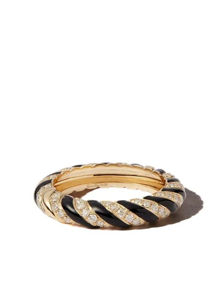 Yvonne Léon витое кольцо из желтого золота с бриллиантами