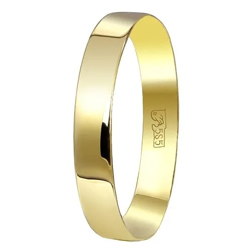 Кольцо обручальное Юверос, желтое золото, 585 проба, размер 21, желтый