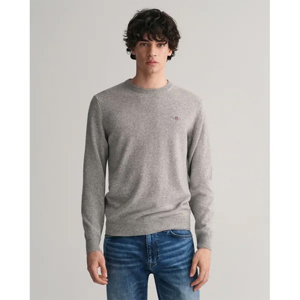 Свитер Gant Superfine Lambswool Crew Neck, серый