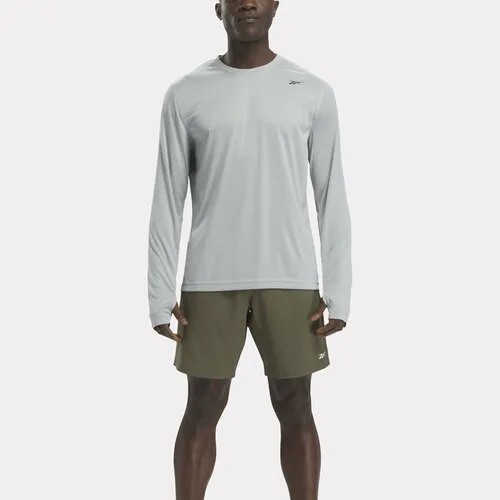 Футболка Reebok Train Long Sleeve Tech Te, размер XXL INT, pure grey 3