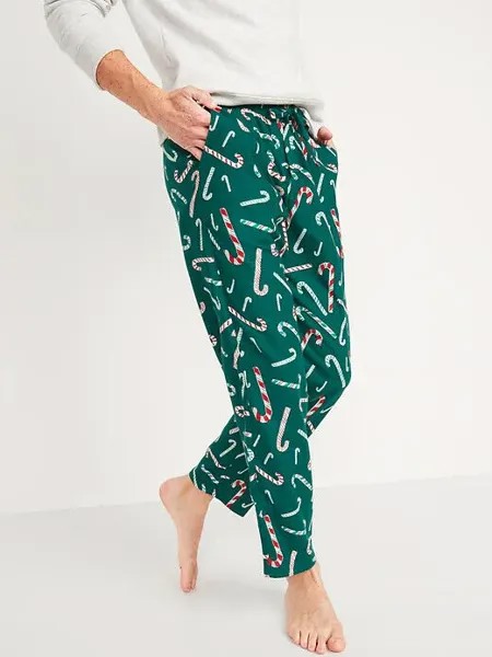 NWT Old Navy Green Карамельные фланелевые пижамные штаны для сна Мужские SML