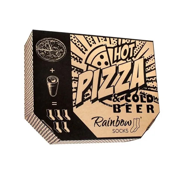 Носки Rainbow Pizza And Beer Gift Box 5 шт, золотой