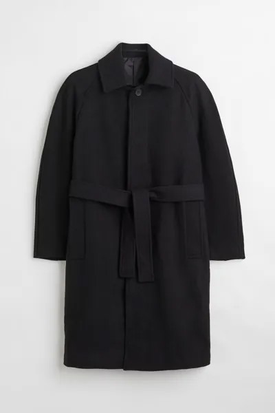 Пальто мужское H&M 1035890001 черное XL (доставка из-за рубежа)