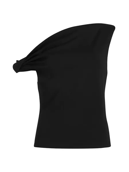 Трикотажный топ на одно плечо Irina Rag & Bone, черный