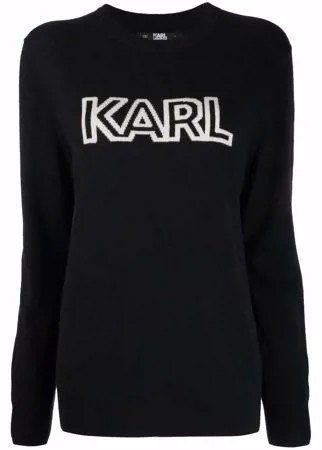 Karl Lagerfeld джемпер Karl вязки интарсия с логотипом