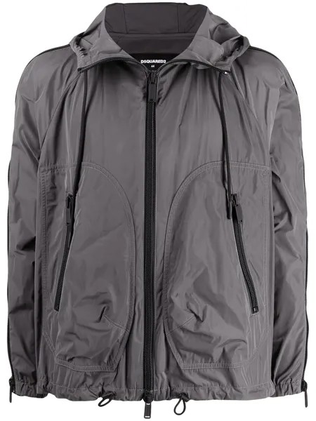 Dsquared2 logo-print hooded sports jacket