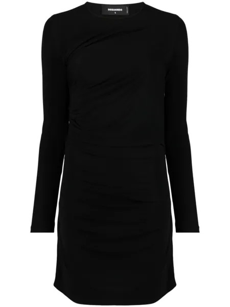 Dsquared2 платье мини с длинными рукавами, черный