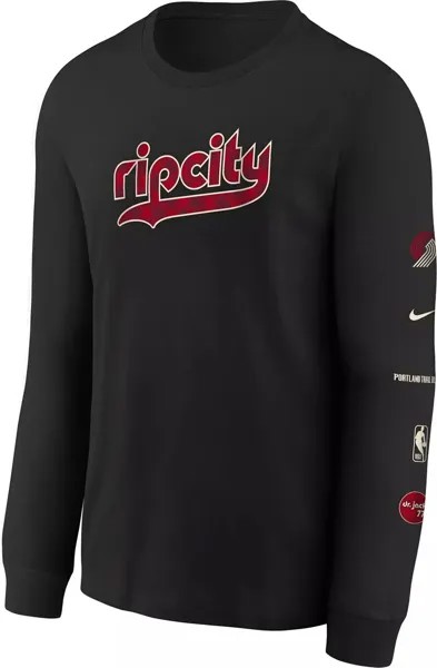 Футболка с длинным рукавом Nike Youth 2023-24 City Edition Portland Trail Blazers Max90