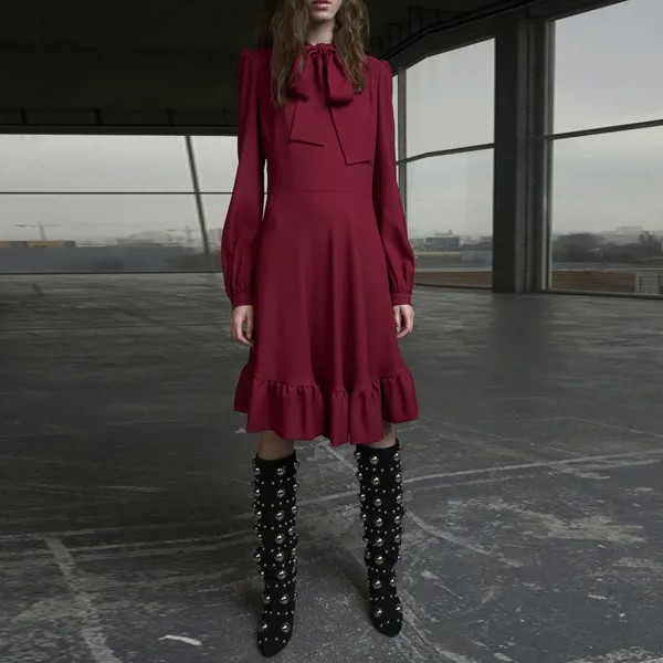 2020 Vestidos Mujer платье для женщин Настоящее полиэстер Украины размера плюс новые весенние пикантные женские туфли, дамские темпераментные с рез...