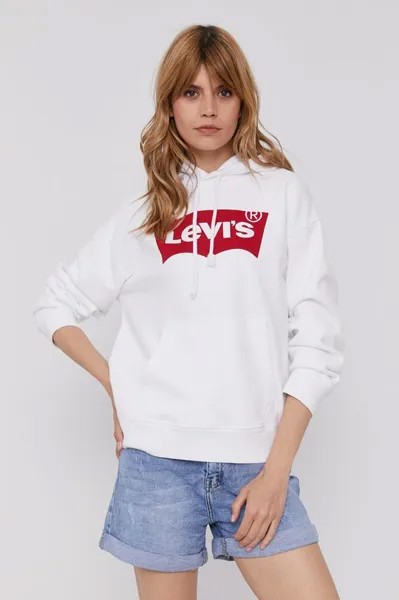 Хлопковая толстовка Levi's, белый