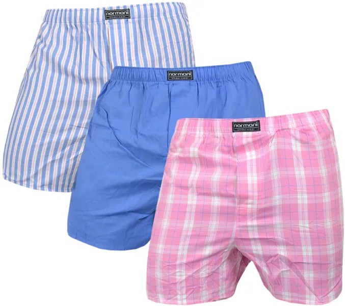 Боксеры normani 3 Stück Herren Web Boxershorts, синий