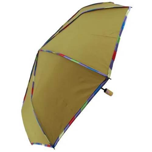 Мини-зонт Popular, коричневый, зеленый