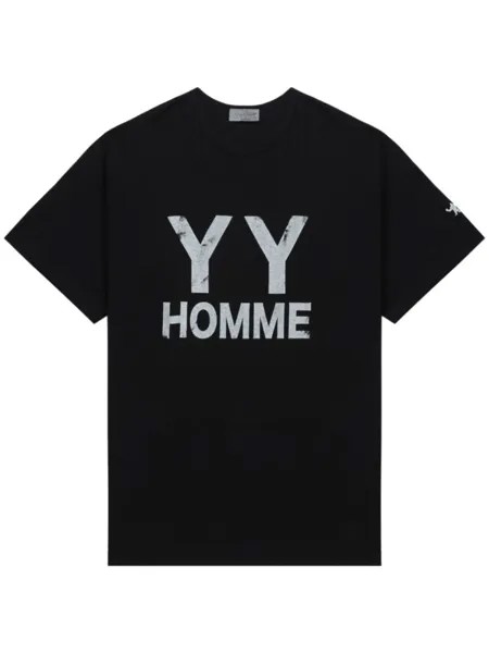Yohji Yamamoto футболка с логотипом, черный
