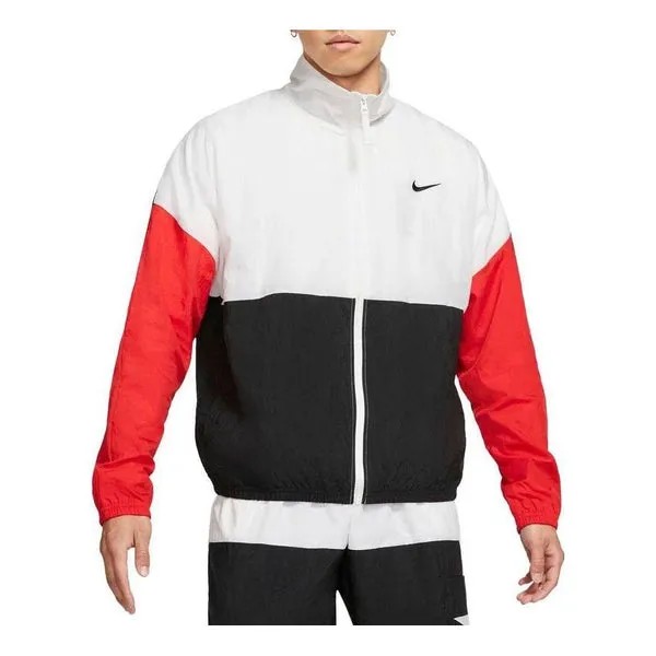 Куртка Nike Starting 5 Basketball Jacket Coat Full Zip 'Black Red White', мультиколор