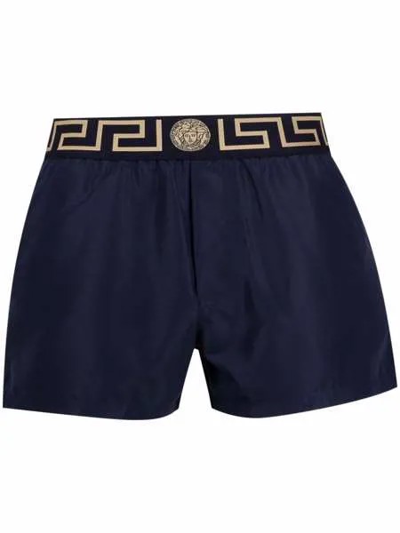 Versace плавки-шорты с узором Greca