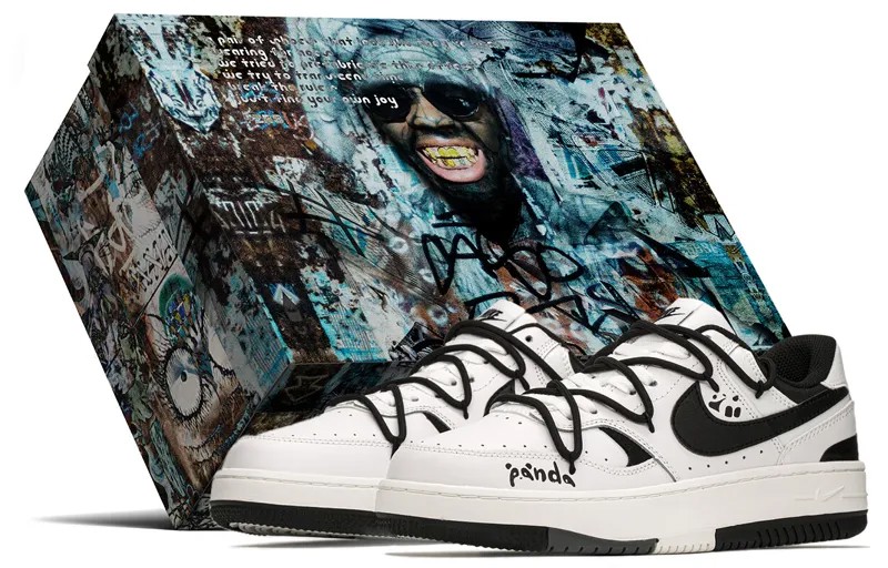 Кроссовки Nike Gamma Force Skateboarding Shoes Women's Low-top Black/white, черный/белый