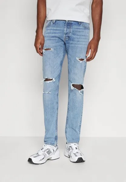 Джинсы приталенного кроя JJIGLENN JJORIGINAL Jack & Jones, синий деним