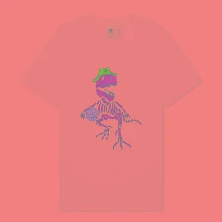Мужская футболка adidas Originals Graphics Funny Dino, цвет белый, размер XXL