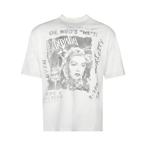 Футболка Lanvin Printed-Shirt 'White Mustang', белый