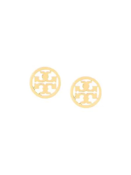 Tory Burch серьги-гвоздики с логотипом