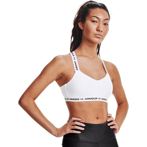 Топ женский Under Armour Crossback Low Bra белый XL