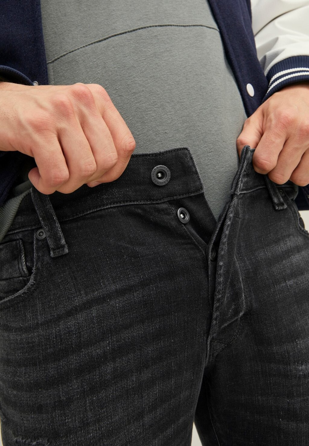 Джинсы Slim fit Jack & Jones Jjblair, черный деним