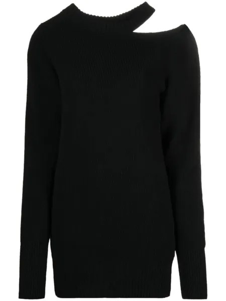 Sacai свитер в рубчик, черный