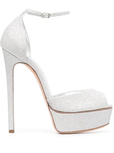 Casadei босоножки Flora Citylight 160, серебристый