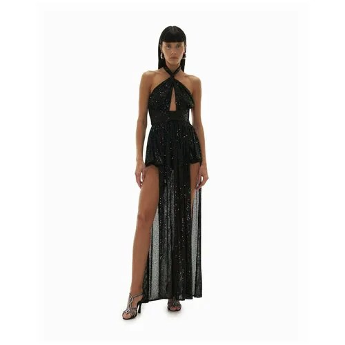Платье Sorelle, вечернее, открытая спина, подкладка, размер XS, мультиколор, черный