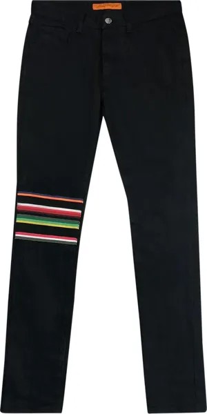 Джинсы Raf Simons x Sterling Ruby Stripe Patch Jeans 'Black', черный