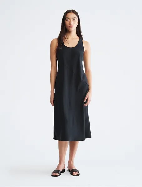 Платье-майка миди с круглым вырезом Calvin Klein, черный