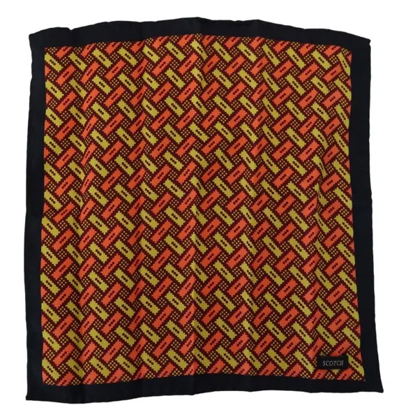 SCOTCH - SODA Шарф Разноцветный шелковый квадратный платок 22см x 22см Рекомендуемая розничная цена 80 долларов США