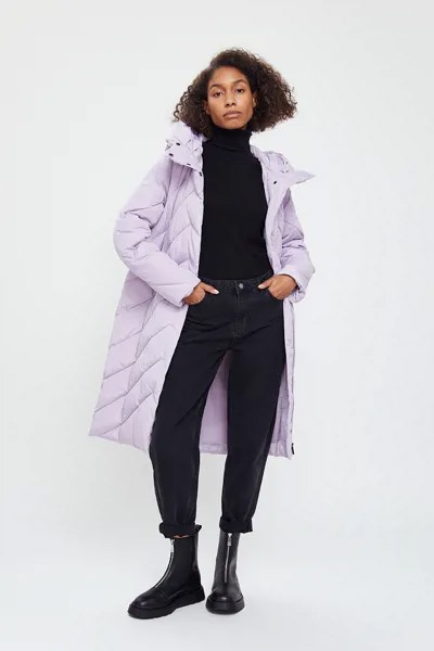 Пальто женское Finn Flare A20-11006 фиолетовое 46