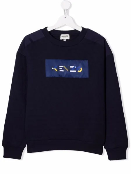 Kenzo Kids толстовка с круглым вырезом и логотипом