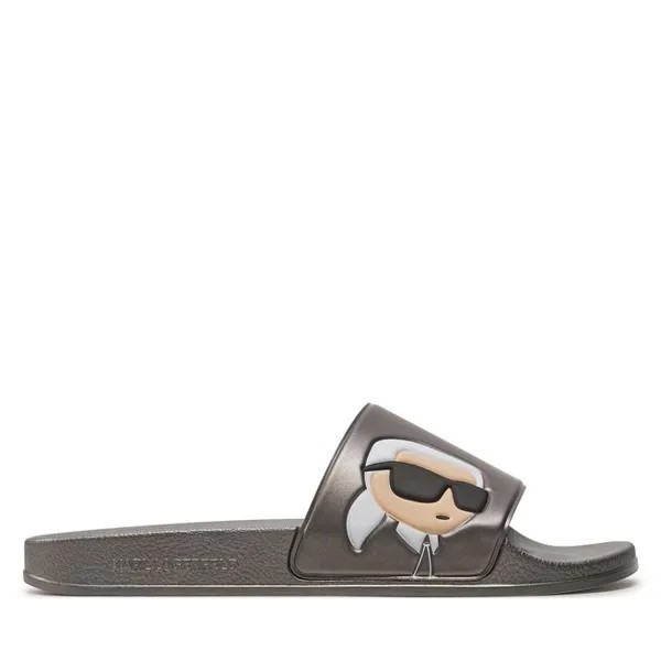 Шлепанцы KARL LAGERFELD KL70005N Dark Metal Rubber VDM, серый