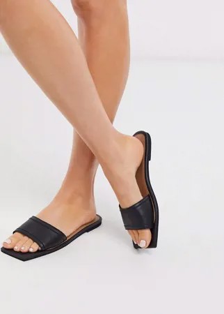 Черные сандалии с квадратным носком Missguided-Черный