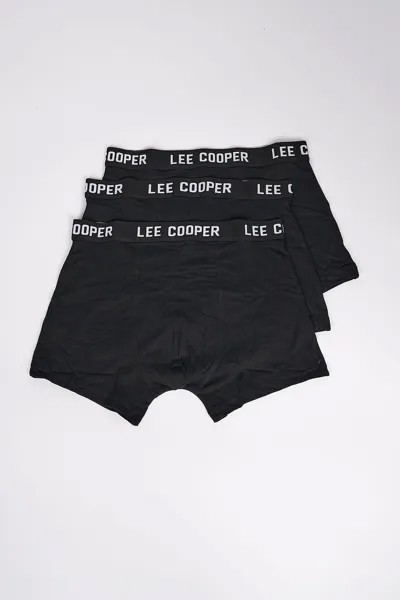 Боксеры на резинке на талии – 3 пары Lee Cooper, черный