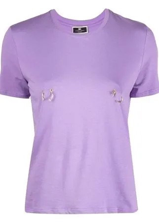 Elisabetta Franchi декорированная футболка с короткими рукавами
