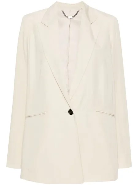 AllSaints однобортный пиджак Deri Lyn, нейтральный цвет