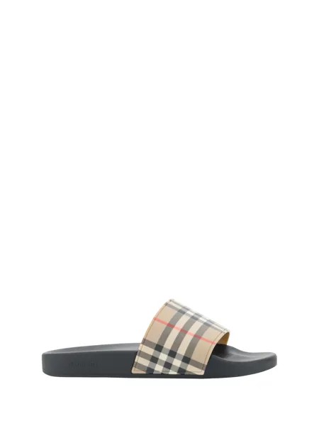 Резиновые шлепанцы Burberry Мужские сандалии, коричневый