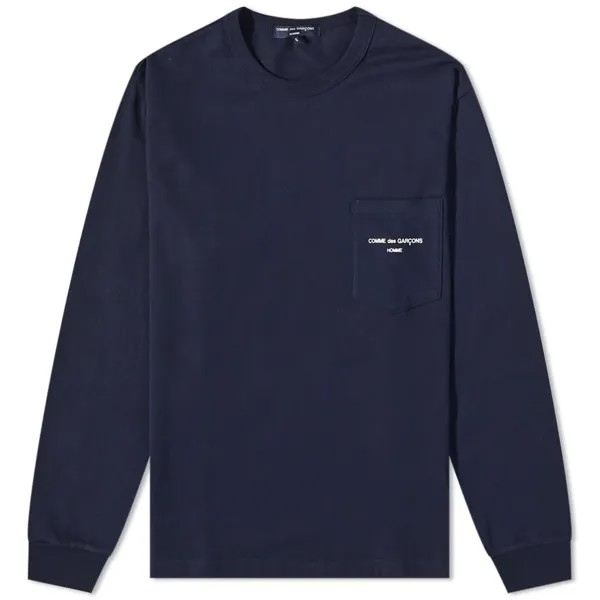 Футболка Comme des Garçons Homme Long Sleeve Logo Pocket Tee