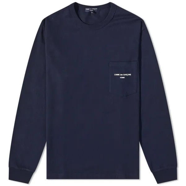 Футболка Comme des Garçons Homme Long Sleeve Logo Pocket Tee