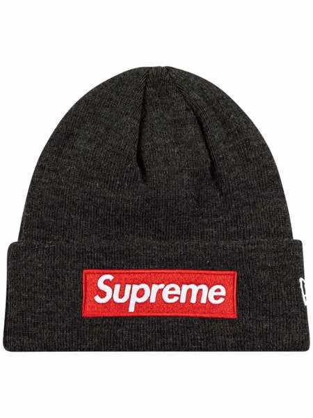 Supreme шапка бини с логотипом из коллаборации с New Era